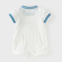 Dave&Bella Summer Baby Boys Short Sleeve Comfortable Print Soft Rompers