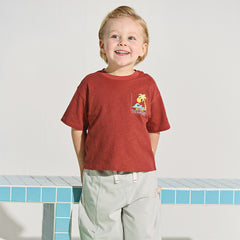 Dave&Bella Kids Boys Summer Red/Navy Short Sleeve Holiday Comfortable T-shirts