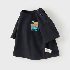 Dave&Bella Kids Boys Summer Red/Navy Short Sleeve Holiday Comfortable T-shirts