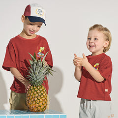 Dave&Bella Kids Boys Summer Red/Navy Short Sleeve Holiday Comfortable T-shirts