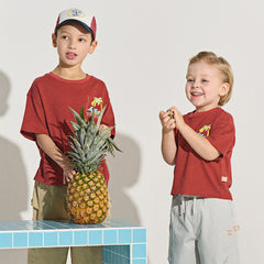 Dave&Bella Kids Boys Summer Red/Navy Short Sleeve Holiday Comfortable T-shirts