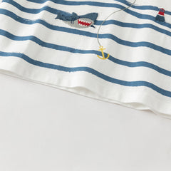 Dave&Bella Summer Toddler Boys Everyday White Breathable Cotton Casual T-shirts