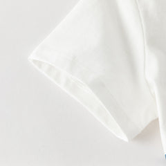 Dave&Bella Summer Toddler Boys Everyday White Breathable Cotton Casual T-shirts