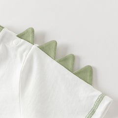 Dave&Bella Toddler Boys Summer Dinosaur-style Orange/Green Soft Cotton Casual T-shirts