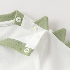 Dave&Bella Toddler Boys Summer Dinosaur-style Orange/Green Soft Cotton Casual T-shirts