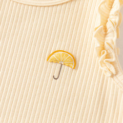 Dave&Bella Summer Toddler Girls Cute Yellow/Pink Sleeveless Soft Comfortable Tank Tops