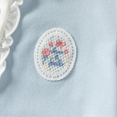 Dave&Bella Summer Toddler Girls Sky Blue Preppy Sky Blue School Comfortable Polos
