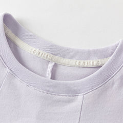 Dave&Bella Kids Girls Summer Purple Blue Cotton Breathable Top Pant Outfit Sets