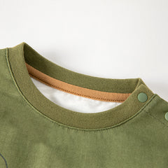 Dave&Bella Boys Spring Dinosaur Cartoon Print Cotton T Shirts