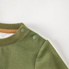 Dave&Bella Boys Spring Dinosaur Cartoon Print Cotton T Shirts