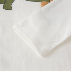 Dave&Bella Boys Spring Dinosaur Cartoon Print Cotton T Shirts