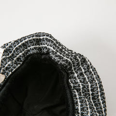 Dave&Bella Girls Autumn/Winter Black White Striped Adorable Berets Hats