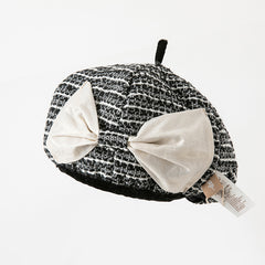 Dave&Bella Girls Autumn/Winter Black White Striped Adorable Berets Hats