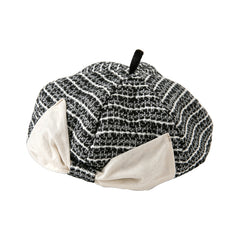Dave&Bella Girls Autumn/Winter Black White Striped Adorable Berets Hats