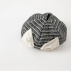 Dave&Bella Girls Autumn/Winter Black White Striped Adorable Berets Hats