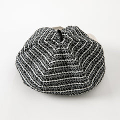 Dave&Bella Girls Autumn/Winter Black White Striped Adorable Berets Hats