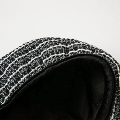 Dave&Bella Girls Autumn/Winter Black White Striped Adorable Berets Hats
