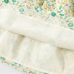 Dave&Bella Toddler Girls Green Floral Print Cotton Cute A-line Dress