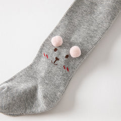 Dave&Bella Girls Autumn Grey Cute Animal Style Footed Tights Leggings