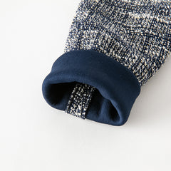 Dave&Bella Toddler Girls Autumn Classic Blue White Striped Princess Dress