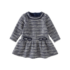 Dave&Bella Toddler Girls Classic Blue White Striped Casual Princess Dress