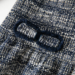 Dave&Bella Toddler Girls Autumn Classic Blue White Striped Princess Dress