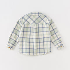 Dave&Bella Kids Boys Cotton Fashion Formal Plaid Shirt Top