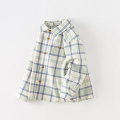 Dave&Bella Kids Boys Cotton Fashion Formal Plaid Shirt Top