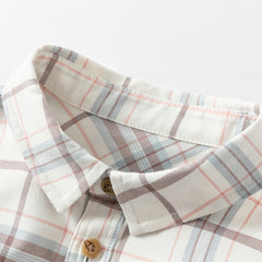 Dave&Bella Boys Autumn Cotton Fashion Formal Plaid Shirt Top