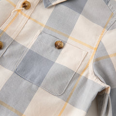 Dave&Bella Kids Boys Cotton Fashion Formal Plaid Shirt Top