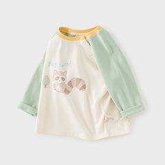 Dave&Bella Toddler Girls/Boys Cotton Long Sleeve Cartoon Print T-Shirts