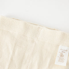 Dave&Bella Girls Autumn Beige/Grey Knit Flower Footed Tights Leggings