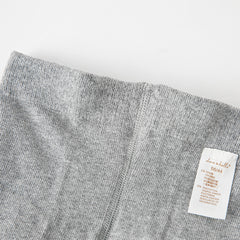 Dave&Bella Girls Autumn Beige/Grey Knit Flower Footed Tights Leggings