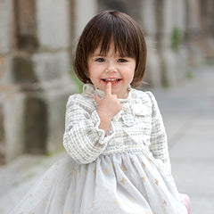 Dave&Bella Toddler Girls Autumn Light Blue Versatile Mesh Princess Dress(wallet bag)