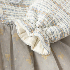 Dave&Bella Toddler Girls Autumn Light Blue Versatile Mesh Princess Dress(wallet bag)