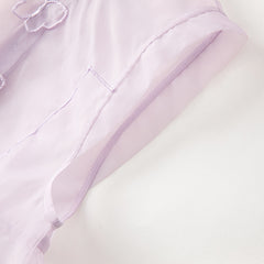 Dave&Bella Toddler Girls Autumn Sweet Chinese-style Mesh Two-pieces Dress