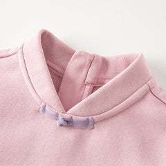 Dave&Bella Toddler Girls Autumn Sweet Chinese-style Mesh Two-pieces Dress