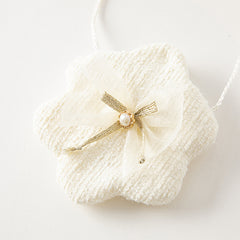 Dave&Bella Toddler Girls Autumn Beige Noble Cute A-line Mesh Dress (wallet bag)