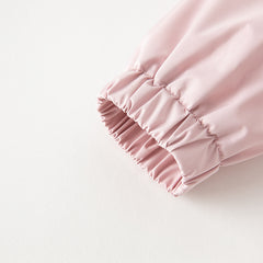 Dave&Bella Girls Spring/Autumn Sweet Purple Rabbit Ears Hooded Jacket(wallet bag)