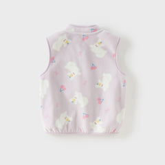 Dave&Bella Girls/Boys Autumn Soft Fleece Cartoon Print Vest Top