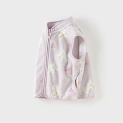 Dave&Bella Girls/Boys Autumn Soft Fleece Cartoon Print Vest Top