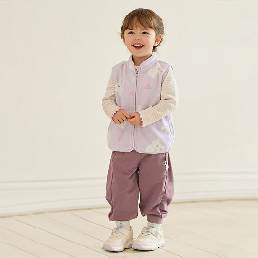 Dave&Bella Girls/Boys Autumn Soft Fleece Cartoon Print Vest Top