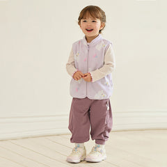 Dave&Bella Girls/Boys Autumn Soft Fleece Cartoon Print Vest Top