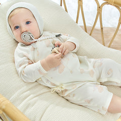 Dave&Bella Newborn/Baby Girls/Boys Playful Multi-print Indoor Breathable Cotton Rompers