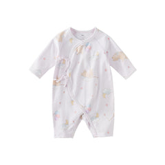 Dave&Bella Newborn/Baby Girls/Boys Playful Multi-print Indoor Breathable Cotton Rompers