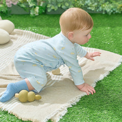 Dave&Bella Newborn/Baby Girls/Boys Playful Multi-print Indoor Breathable Cotton Rompers