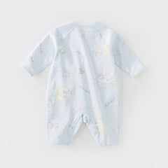 Dave&Bella Newborn/Baby Girls/Boys Playful Multi-print Indoor Breathable Cotton Rompers