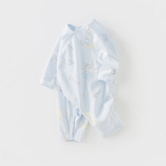 Dave&Bella Newborn/Baby Girls/Boys Playful Multi-print Indoor Breathable Cotton Rompers