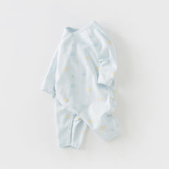 Dave&Bella Newborn/Baby Girls/Boys Playful Multi-print Indoor Breathable Cotton Rompers