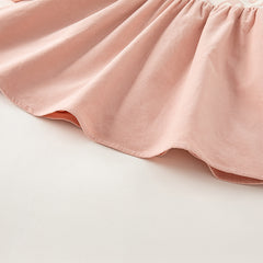 Dave&Bella Toddler Girls Autumn Cute Grey Pink Versatile A-line Dress